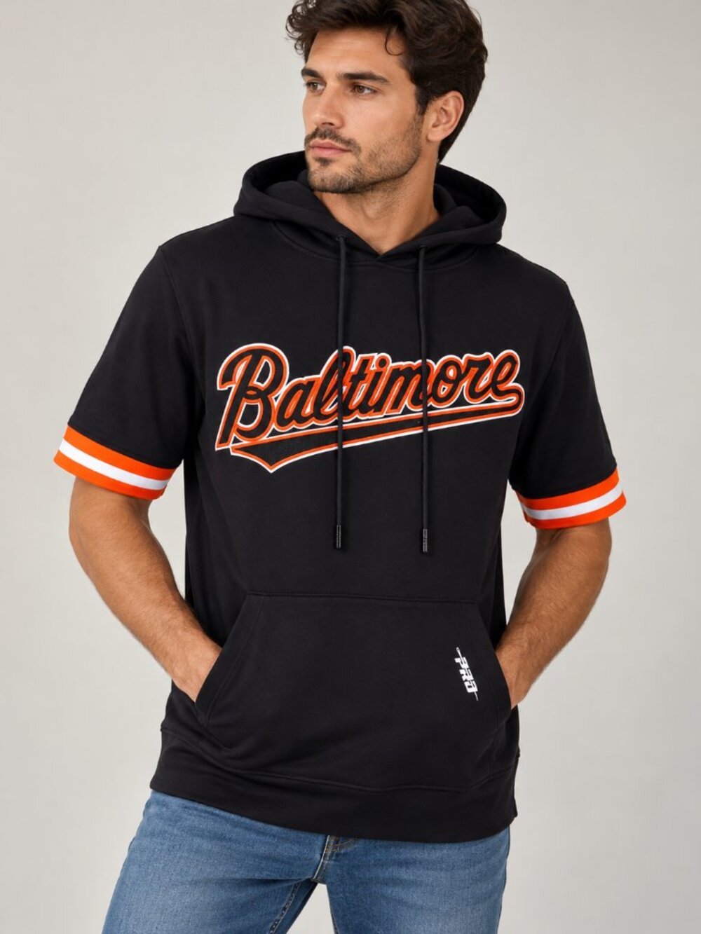 Pro Standard Baltimore Orioles MLB Men's Short Sleeve Pullover Hoodie M NWT